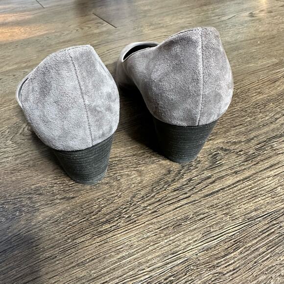 EILEEN FISHER GRAY suede Lily D’Orsay Wedge Heels sz 9 - Picture 7 of 8